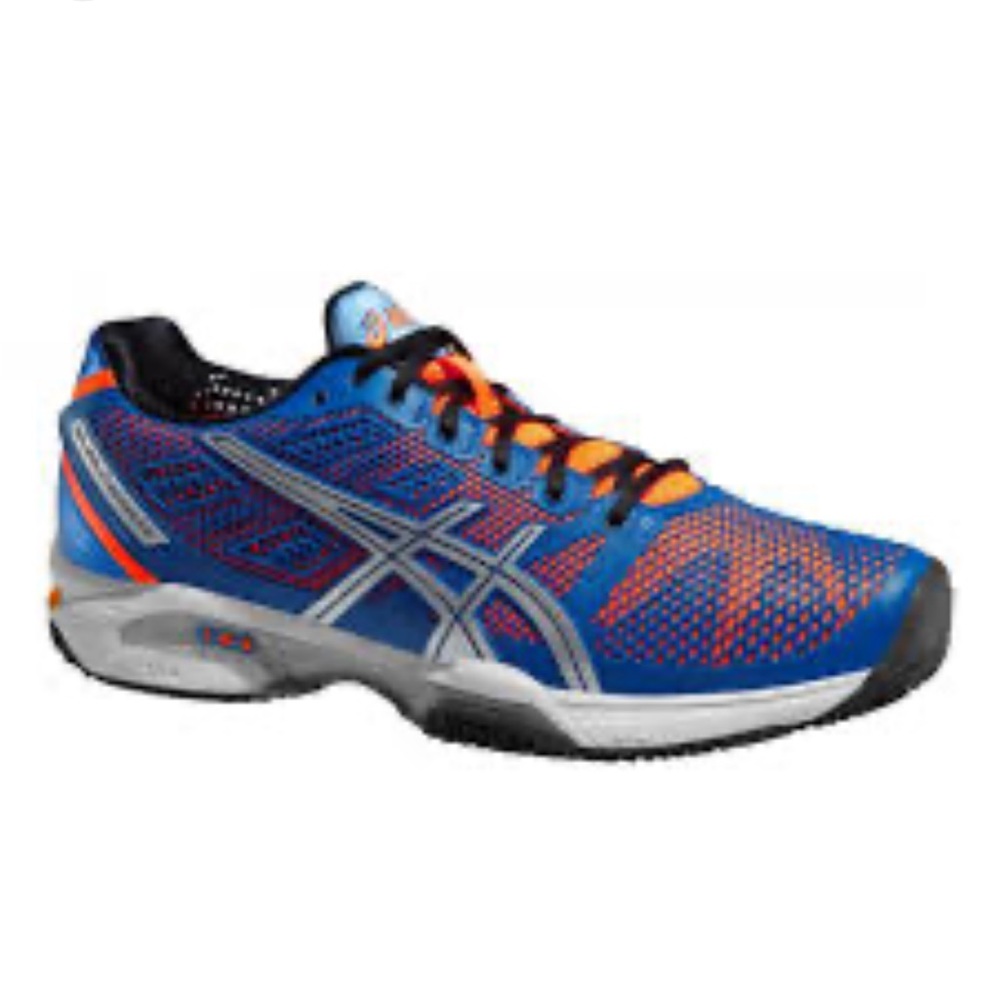💥ASICS MENS GEL SOLUTION SPEED 2 TENNIS ATHLETIC SHOE SNEAKER BLUR ORANGE SZ 8.5